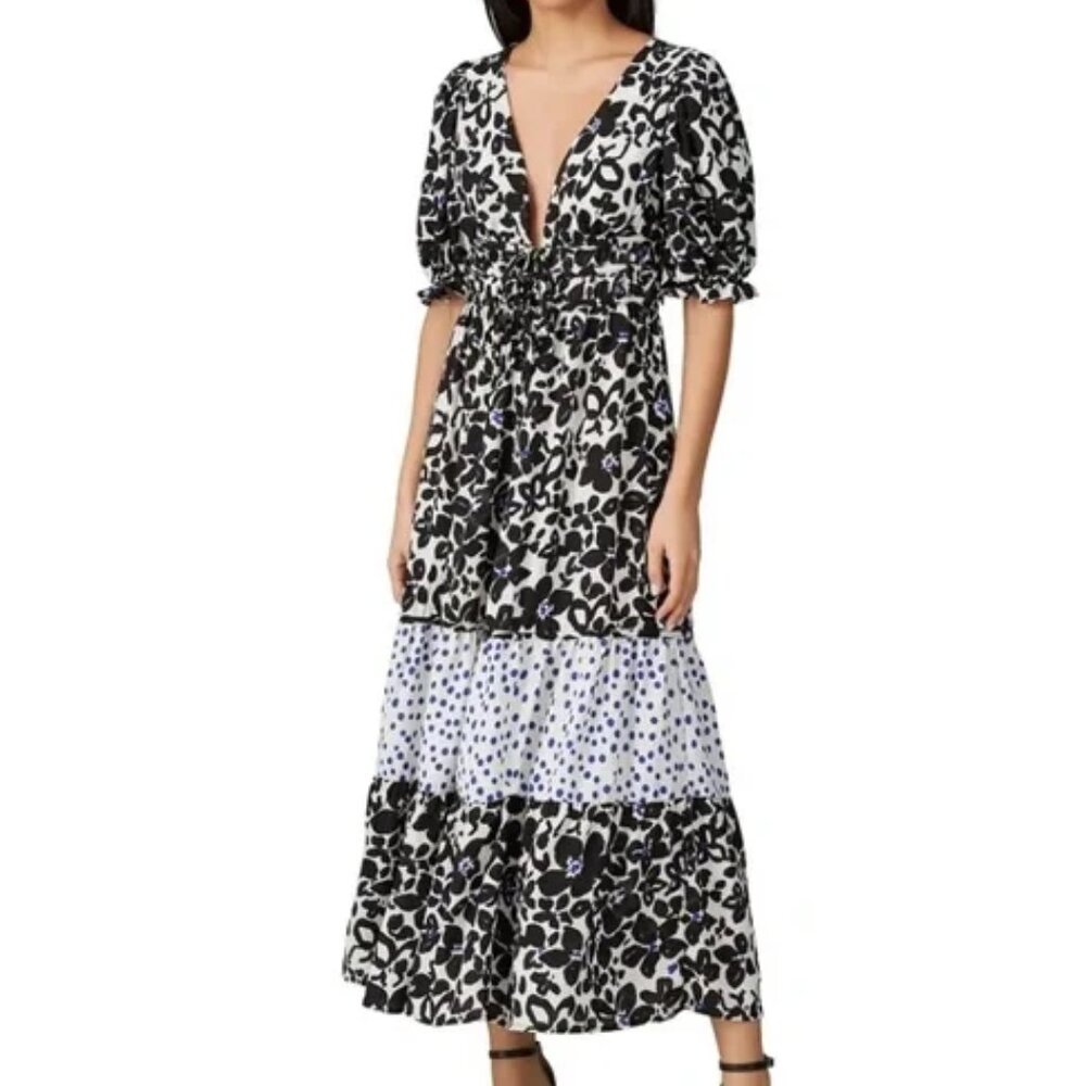 Love, Whit By Whitney Port , Floral Puff Sleeve Dress XS